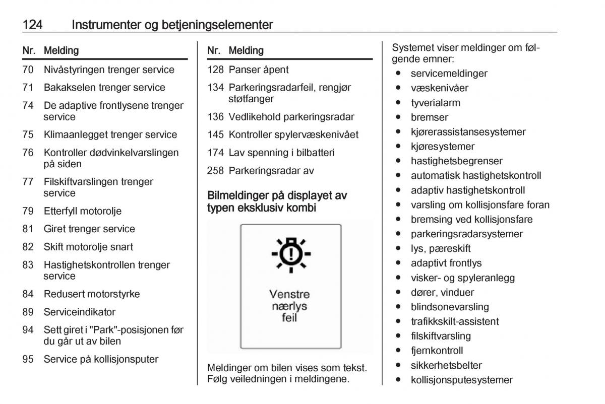 manual  Opel Zafira C Tourer bruksanvisningen / page 126