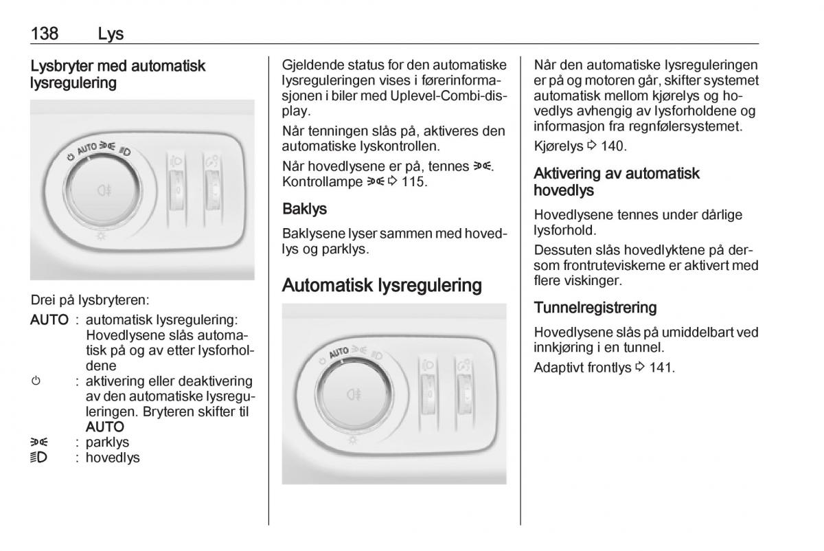 manual  Opel Zafira C Tourer bruksanvisningen / page 140