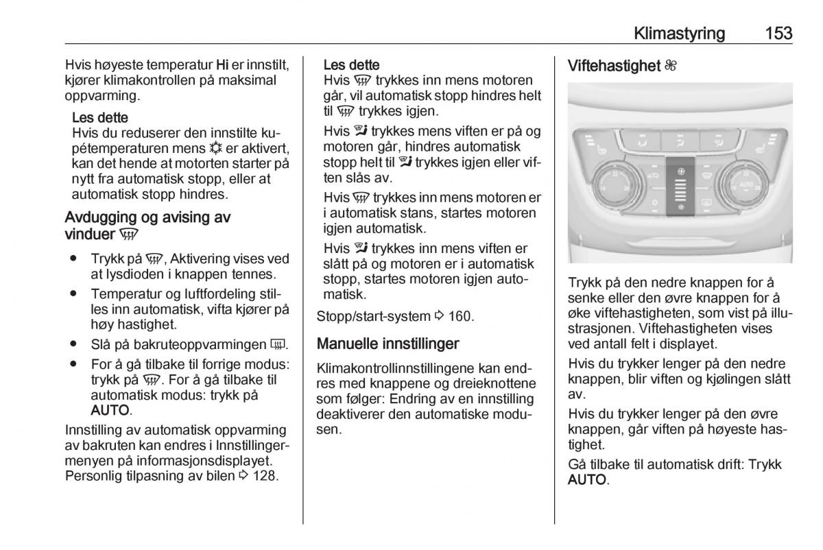 manual  Opel Zafira C Tourer bruksanvisningen / page 155