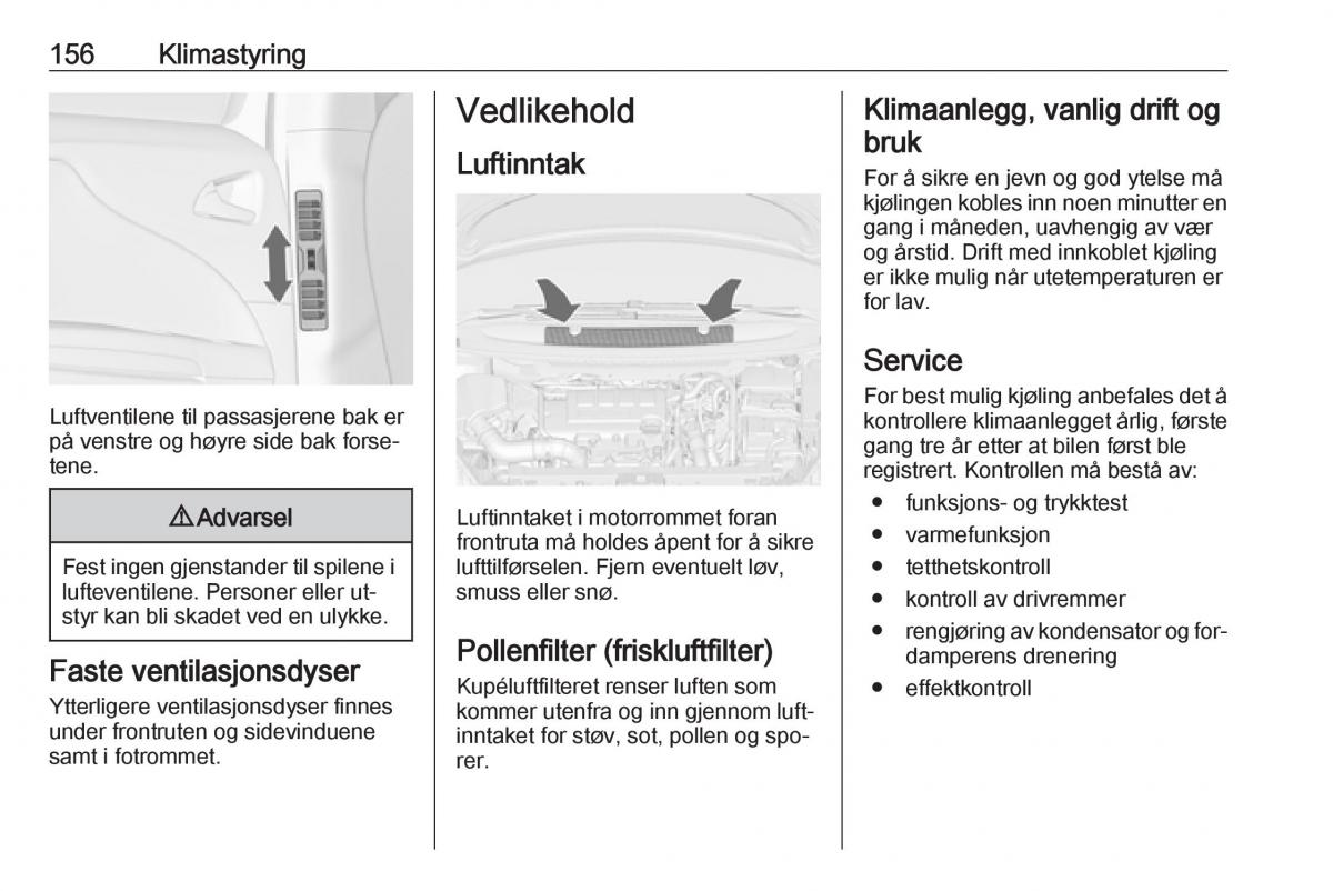 manual  Opel Zafira C Tourer bruksanvisningen / page 158