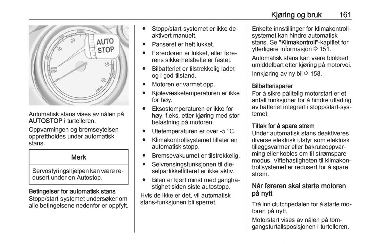 Opel Zafira C Tourer bruksanvisningen / page 163