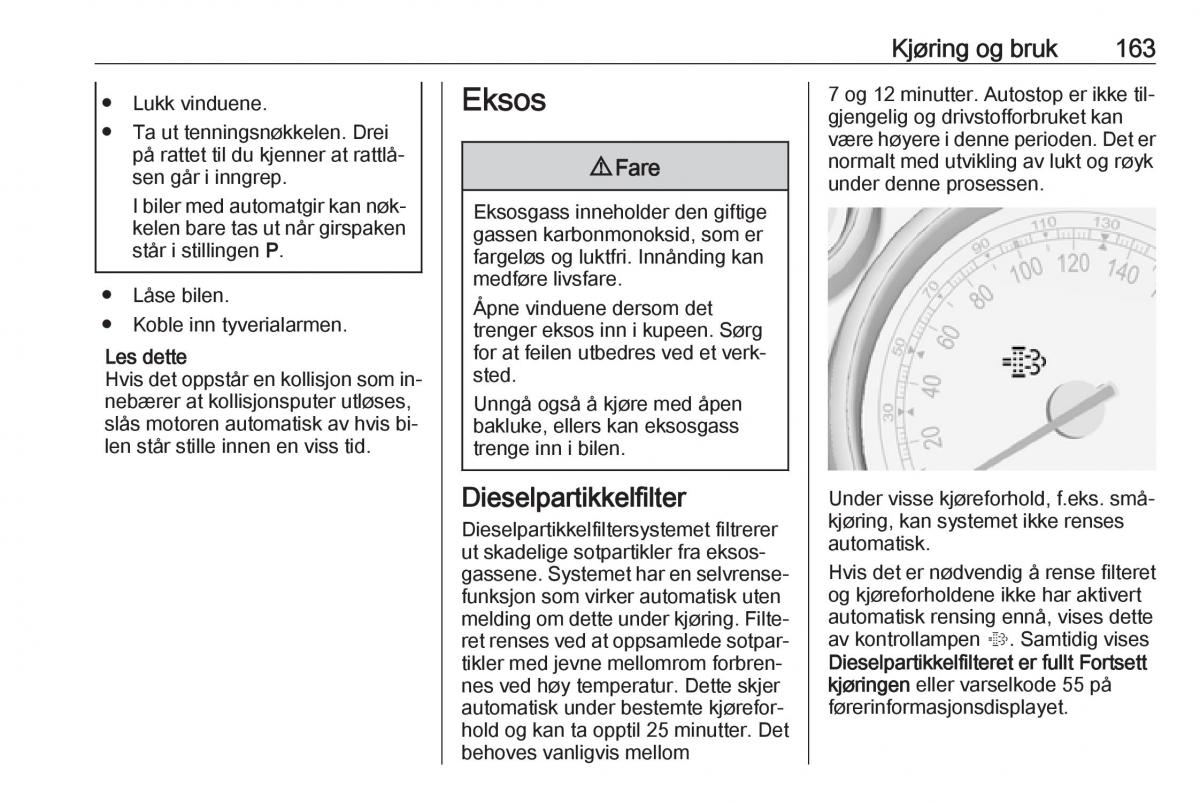 manual  Opel Zafira C Tourer bruksanvisningen / page 165