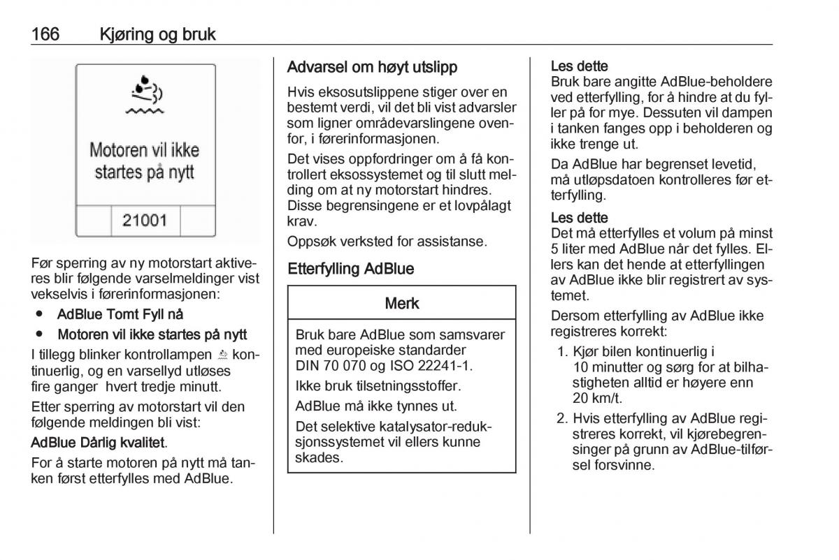 manual  Opel Zafira C Tourer bruksanvisningen / page 168