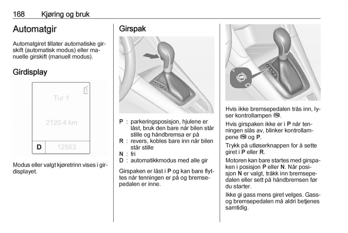 manual  Opel Zafira C Tourer bruksanvisningen / page 170