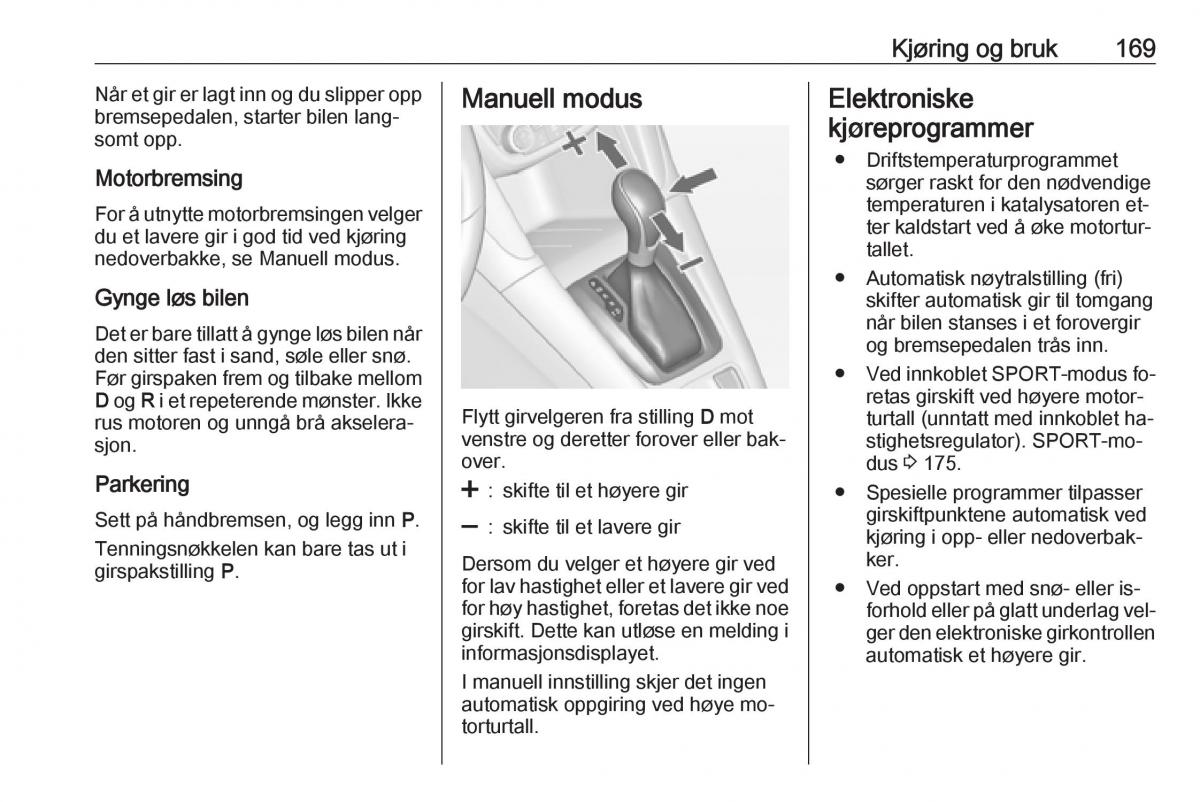 manual  Opel Zafira C Tourer bruksanvisningen / page 171