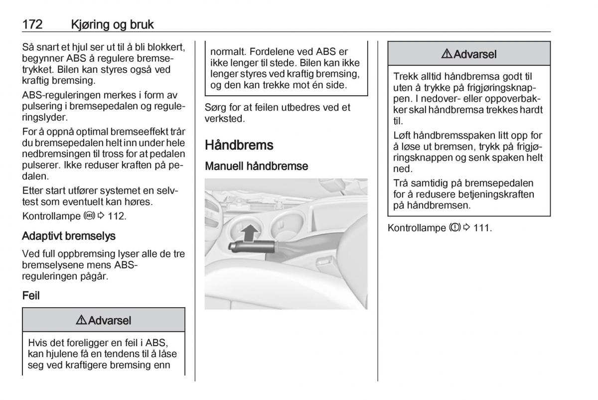 Opel Zafira C Tourer bruksanvisningen / page 174