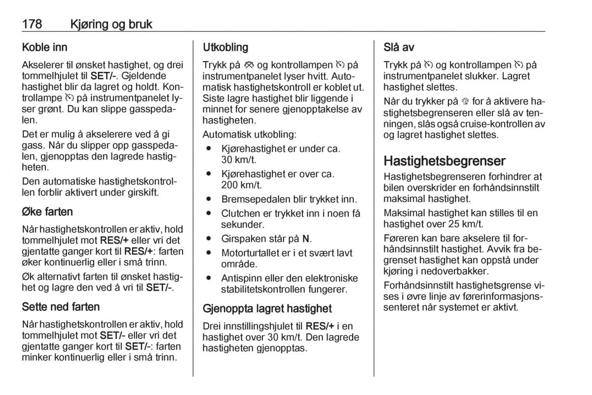 manual  Opel Zafira C Tourer bruksanvisningen / page 180