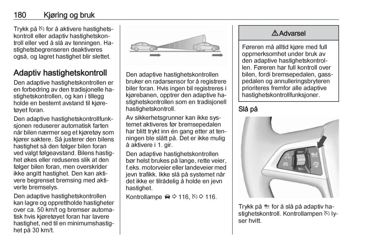 manual  Opel Zafira C Tourer bruksanvisningen / page 182