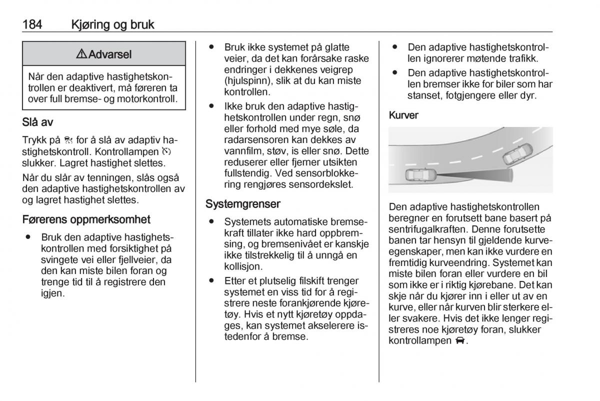 manual  Opel Zafira C Tourer bruksanvisningen / page 186