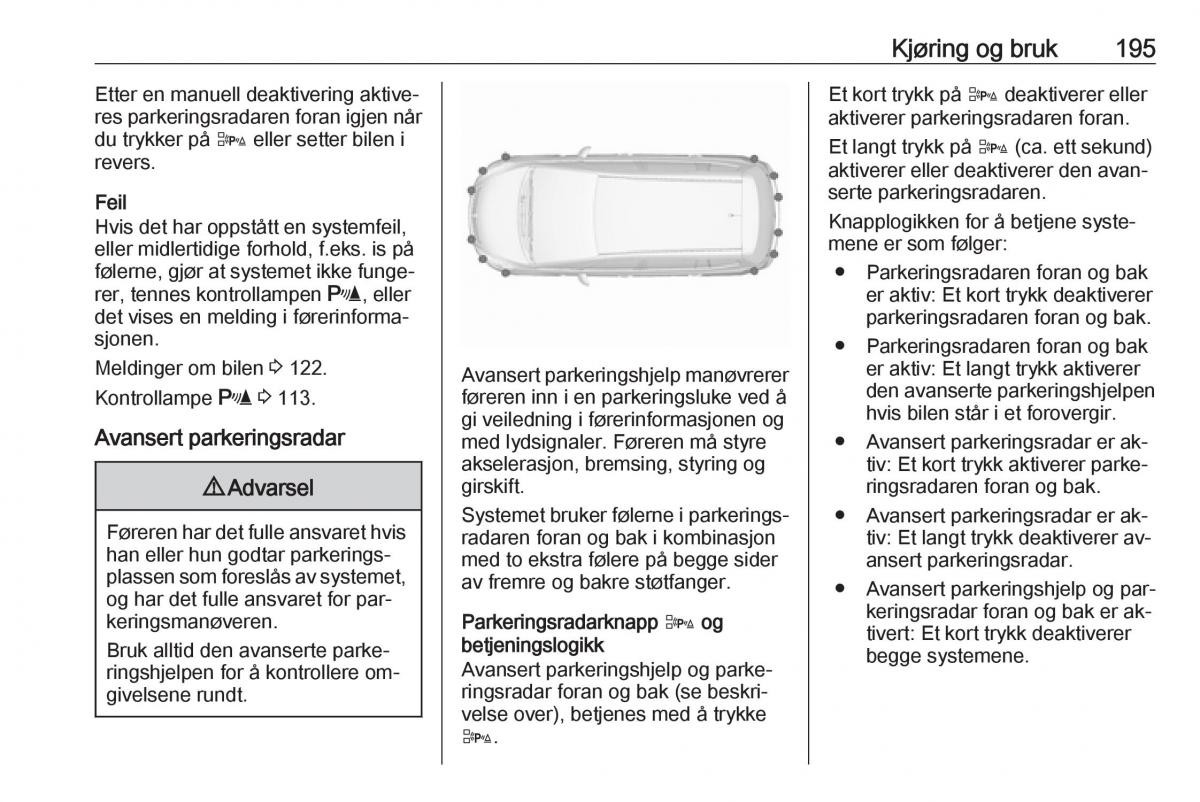 manual  Opel Zafira C Tourer bruksanvisningen / page 197