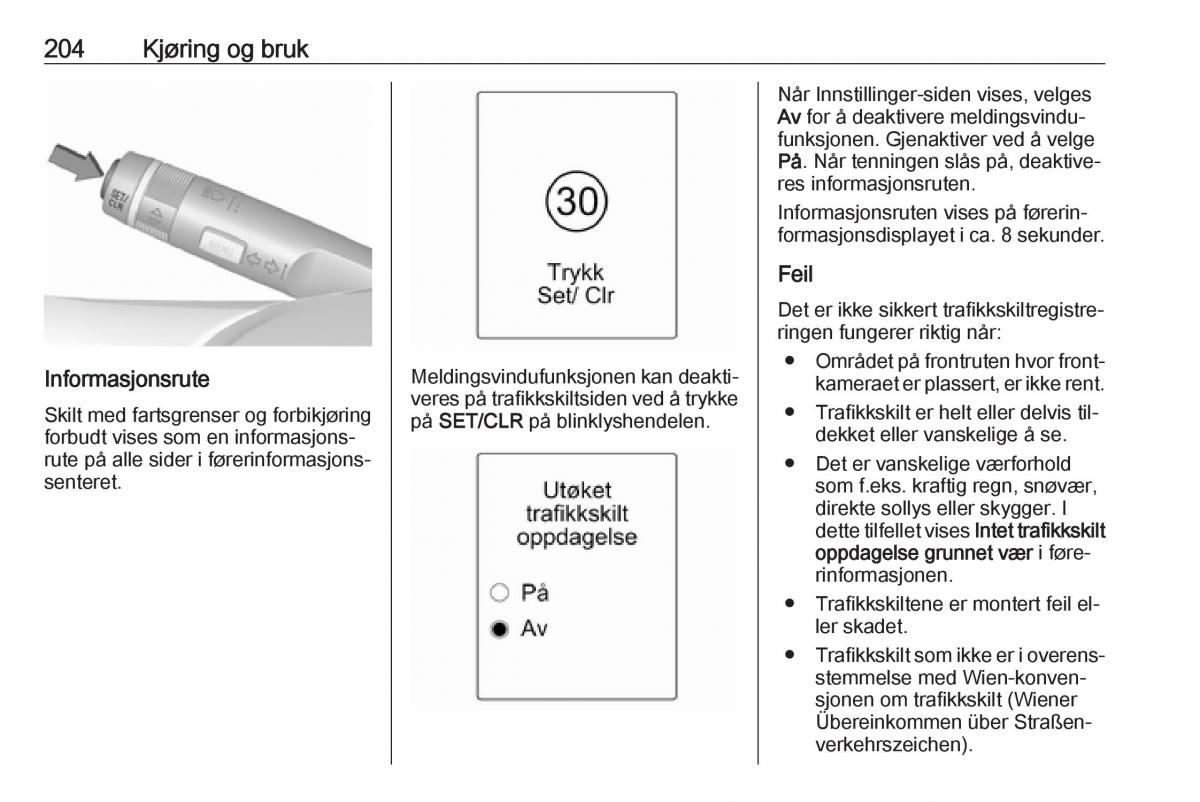 manual  Opel Zafira C Tourer bruksanvisningen / page 206