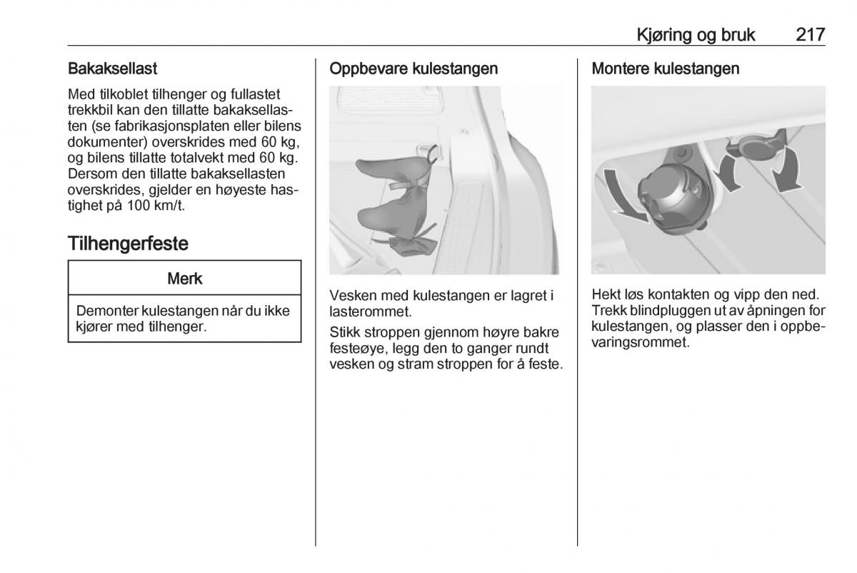 manual  Opel Zafira C Tourer bruksanvisningen / page 219