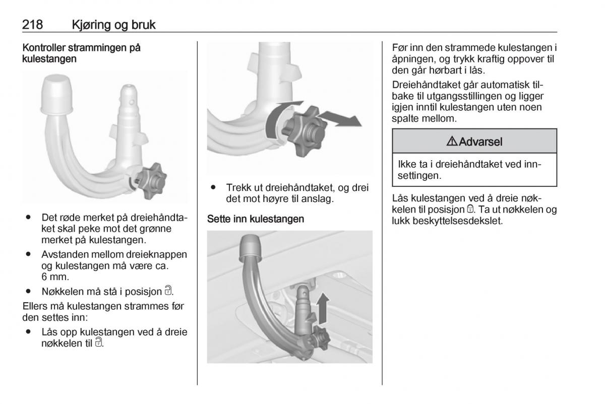 manual  Opel Zafira C Tourer bruksanvisningen / page 220