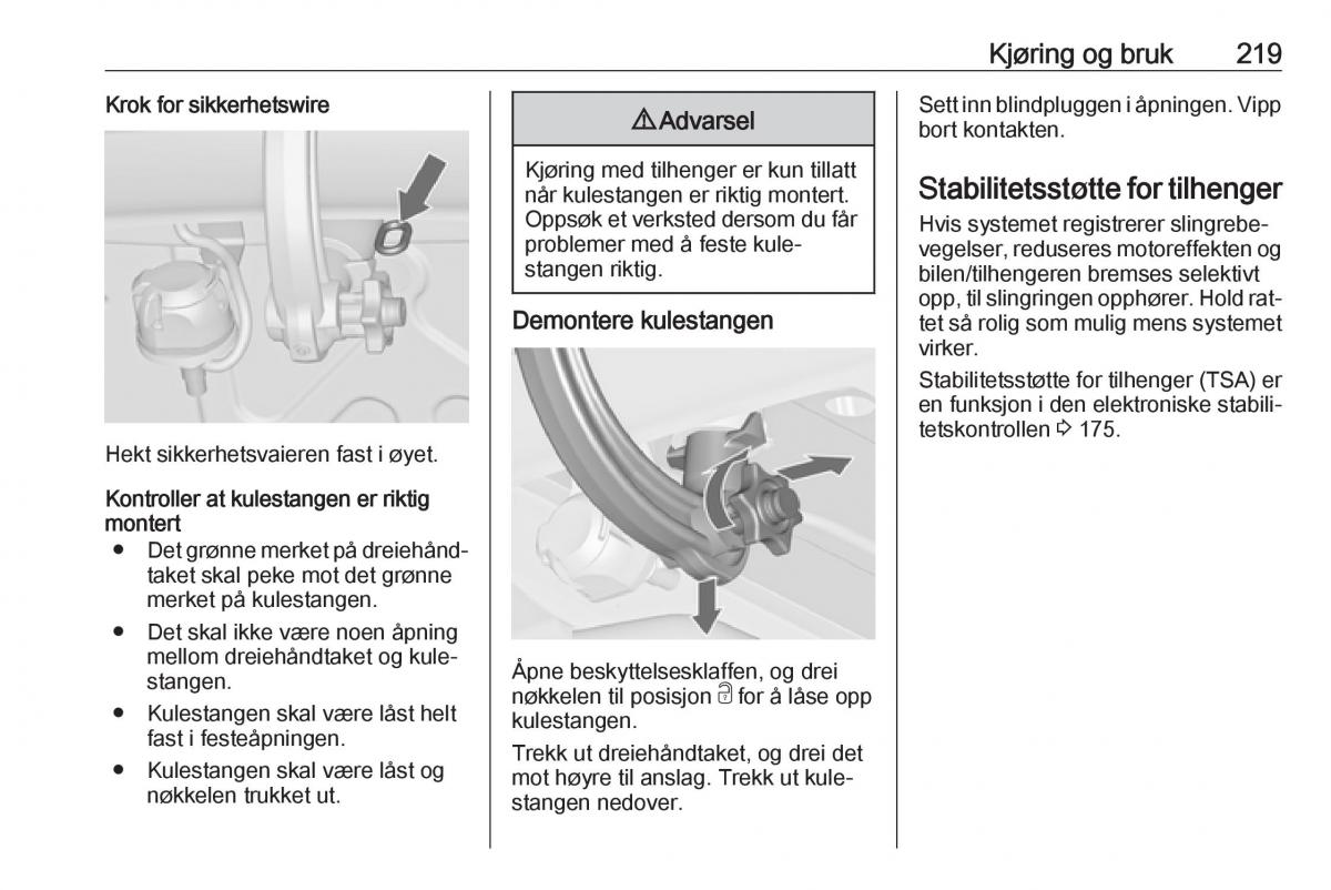 manual  Opel Zafira C Tourer bruksanvisningen / page 221