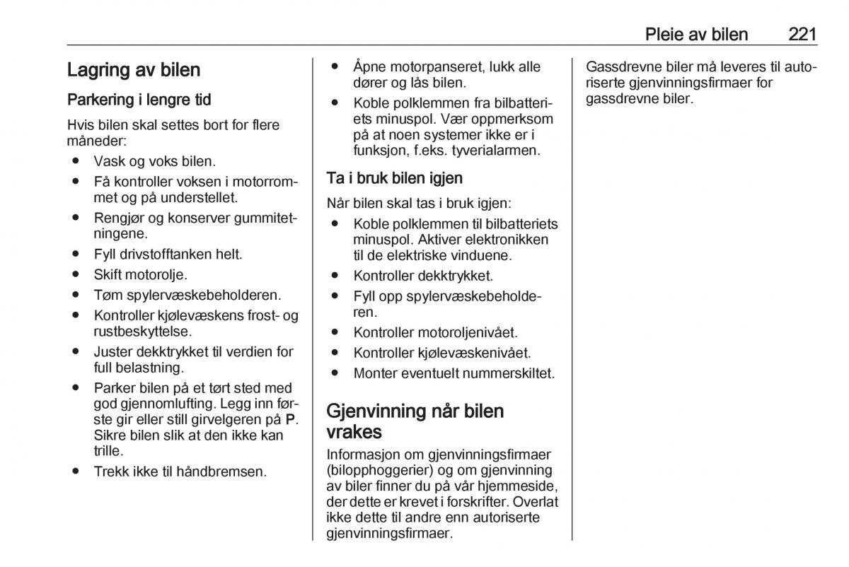 manual  Opel Zafira C Tourer bruksanvisningen / page 223