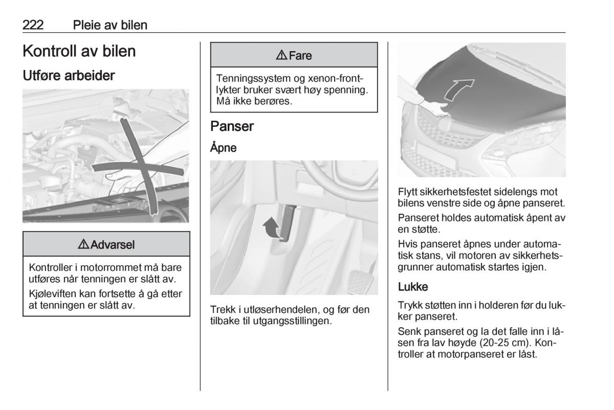 manual  Opel Zafira C Tourer bruksanvisningen / page 224