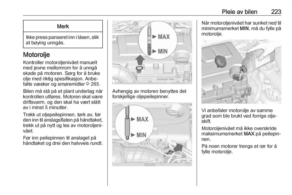 manual  Opel Zafira C Tourer bruksanvisningen / page 225