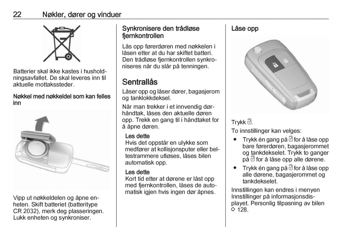 manual  Opel Zafira C Tourer bruksanvisningen / page 24