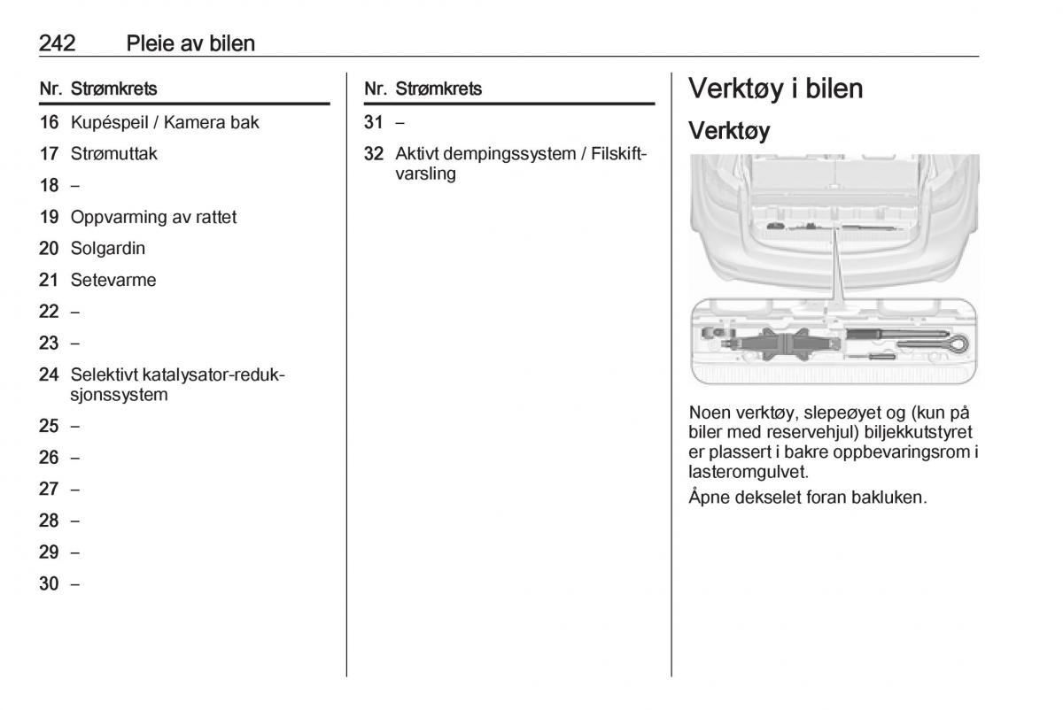 manual  Opel Zafira C Tourer bruksanvisningen / page 244