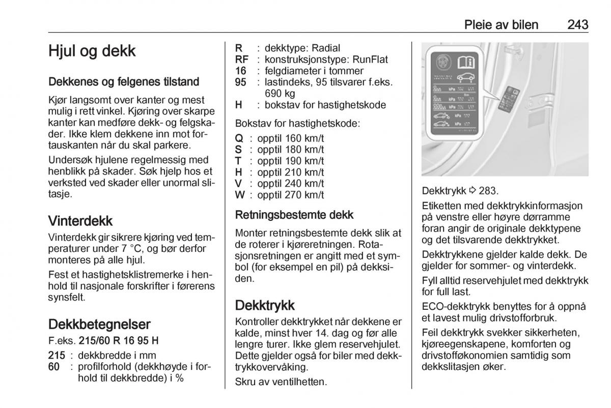 manual  Opel Zafira C Tourer bruksanvisningen / page 245