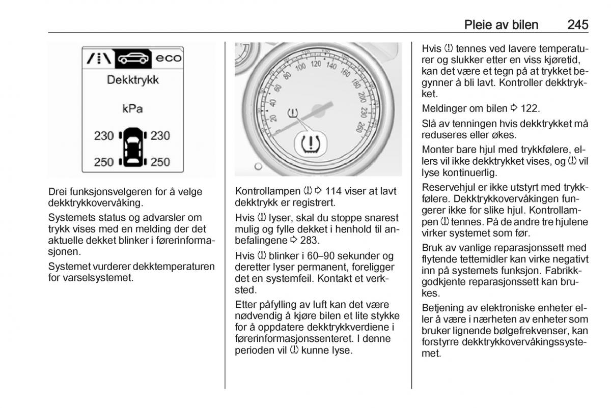 manual  Opel Zafira C Tourer bruksanvisningen / page 247