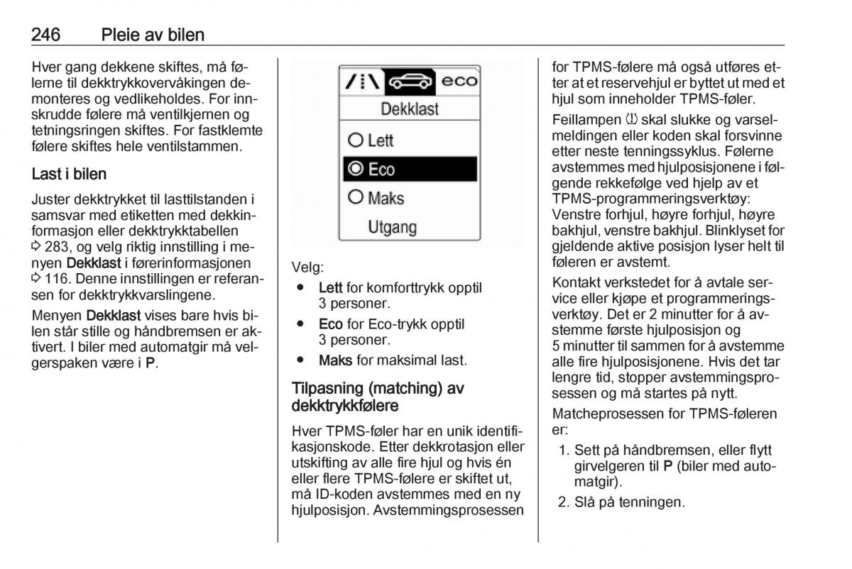 manual  Opel Zafira C Tourer bruksanvisningen / page 248