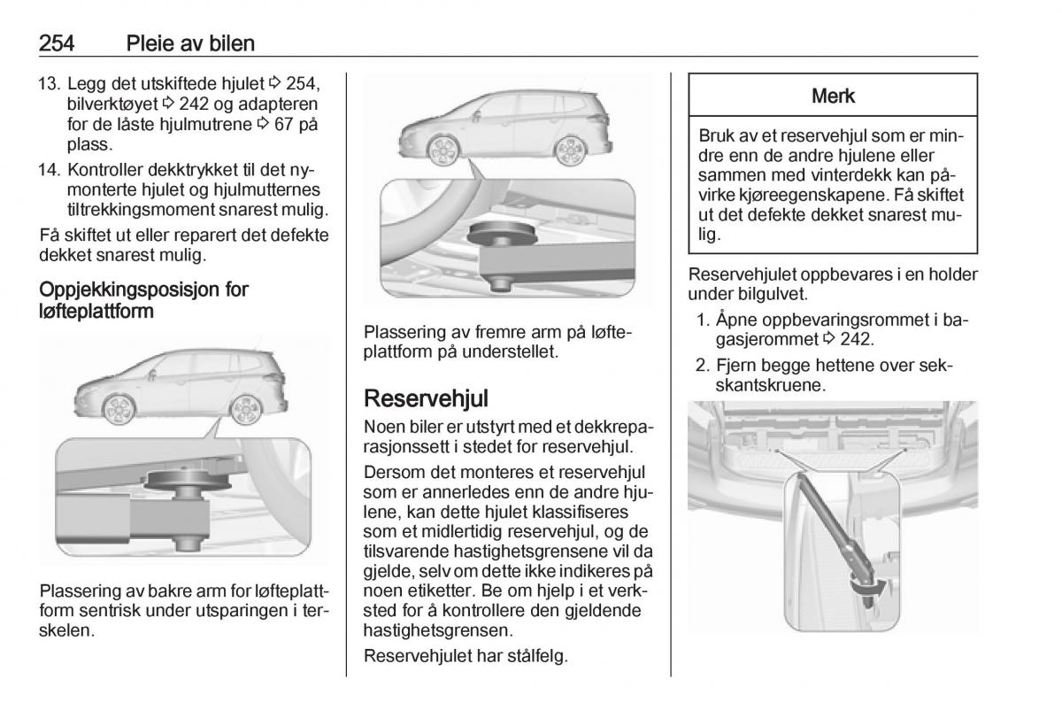 manual  Opel Zafira C Tourer bruksanvisningen / page 256