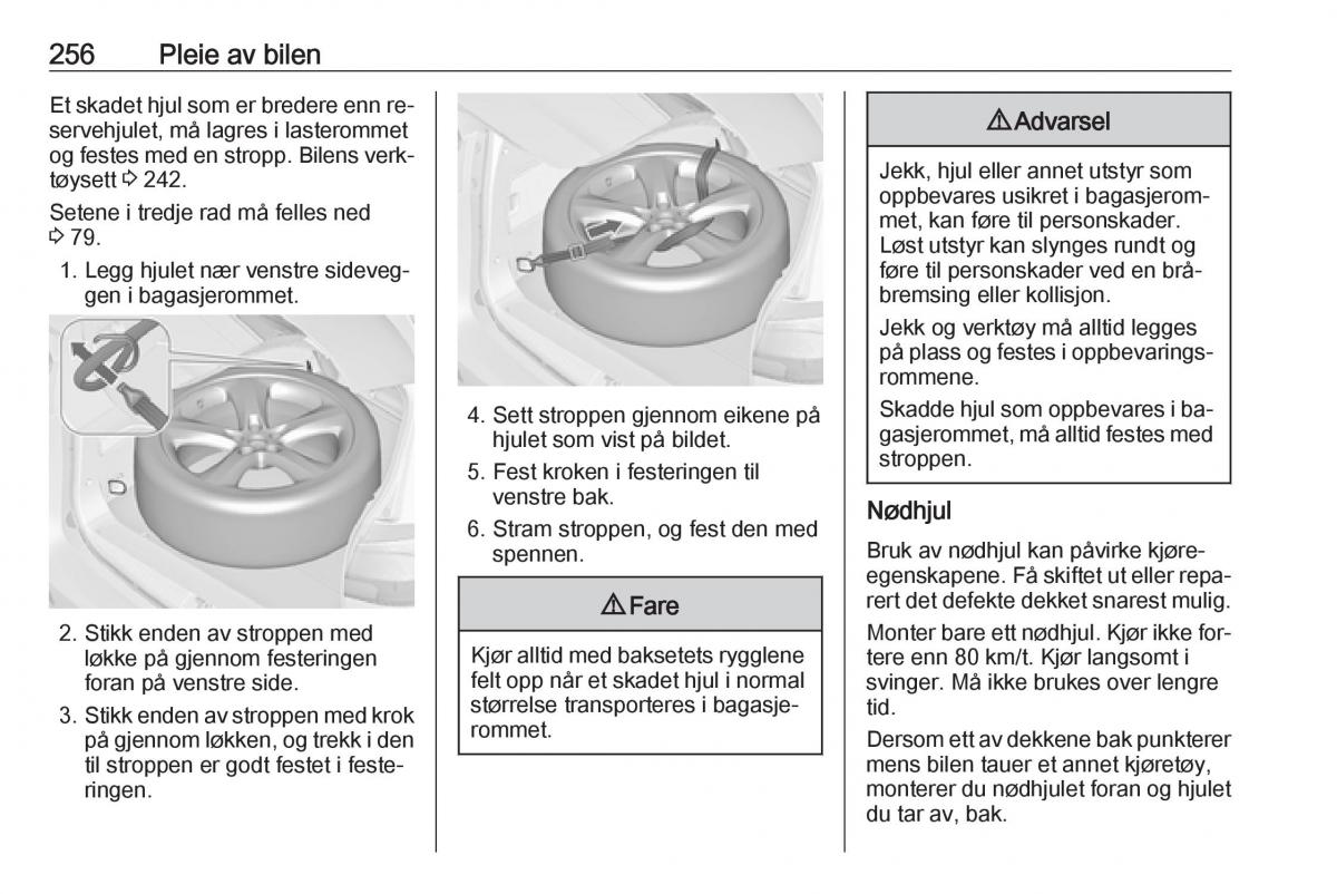 manual  Opel Zafira C Tourer bruksanvisningen / page 258