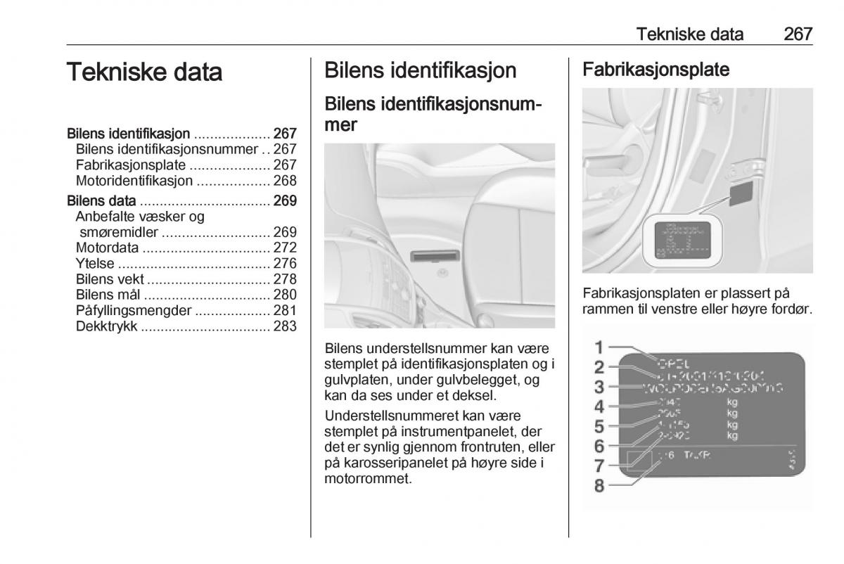 manual  Opel Zafira C Tourer bruksanvisningen / page 269