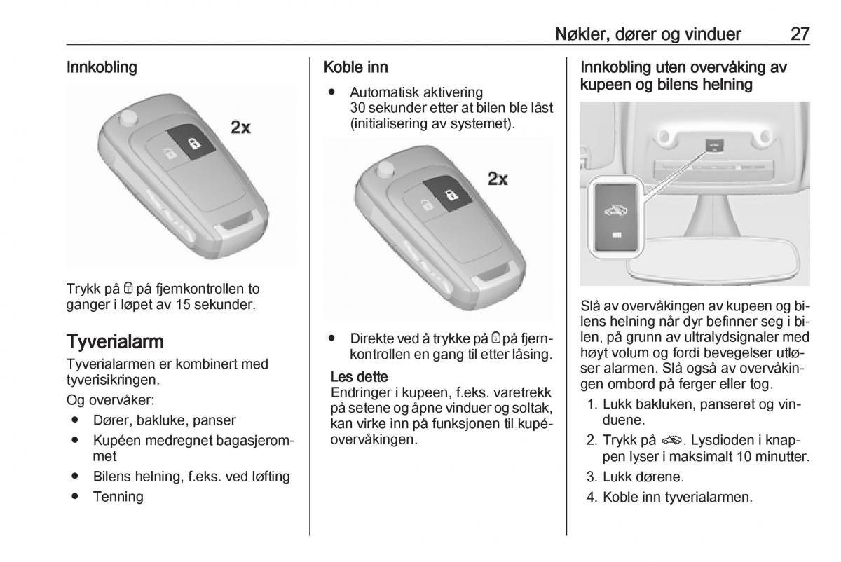manual  Opel Zafira C Tourer bruksanvisningen / page 29