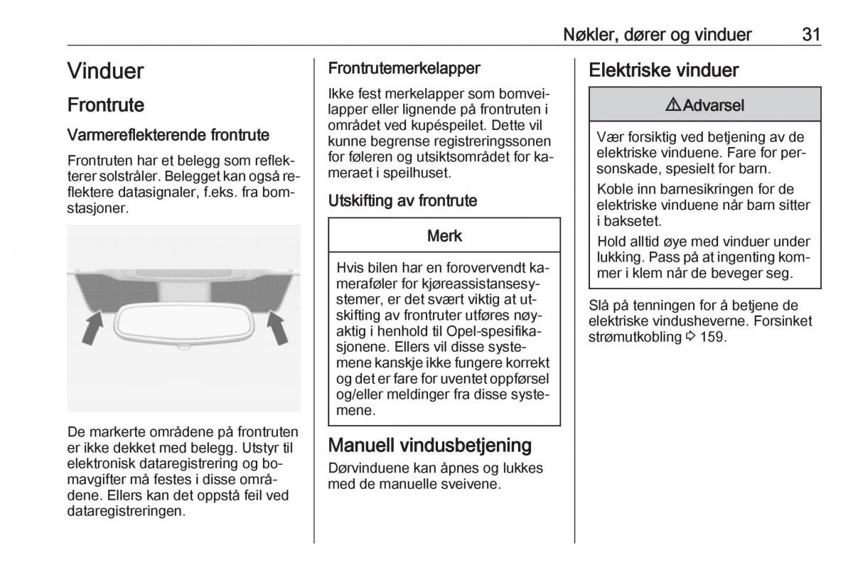 manual  Opel Zafira C Tourer bruksanvisningen / page 33