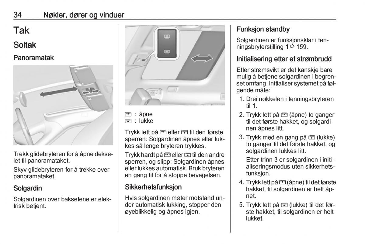 manual  Opel Zafira C Tourer bruksanvisningen / page 36
