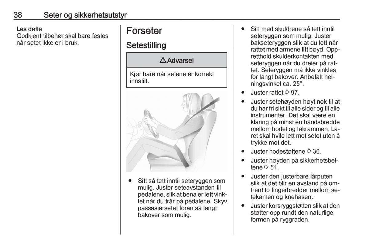 manual  Opel Zafira C Tourer bruksanvisningen / page 40