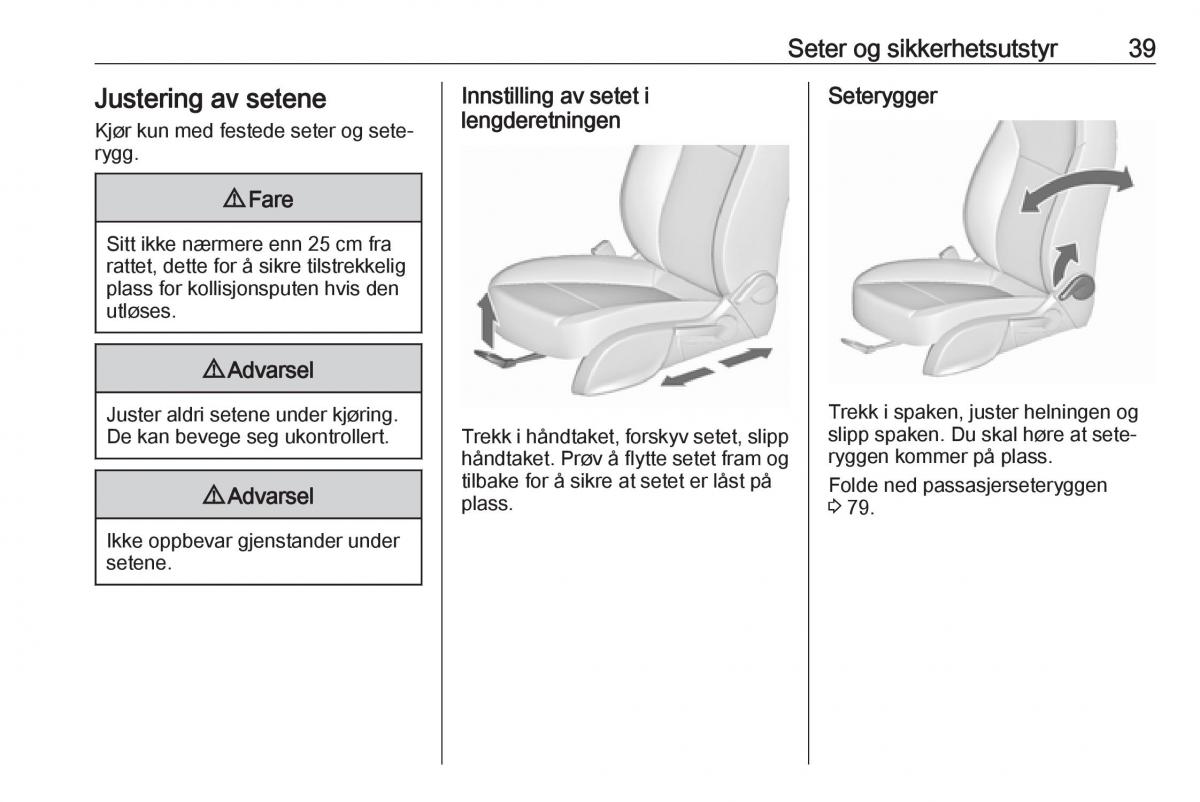 manual  Opel Zafira C Tourer bruksanvisningen / page 41