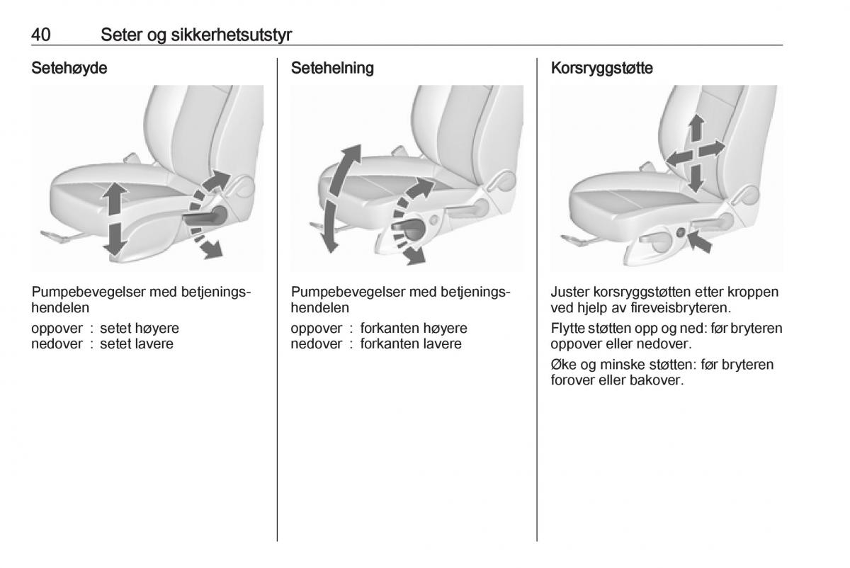 manual  Opel Zafira C Tourer bruksanvisningen / page 42