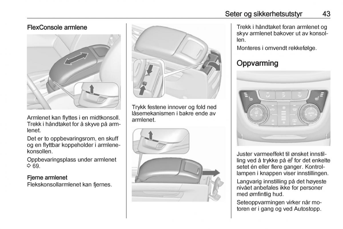 manual  Opel Zafira C Tourer bruksanvisningen / page 45