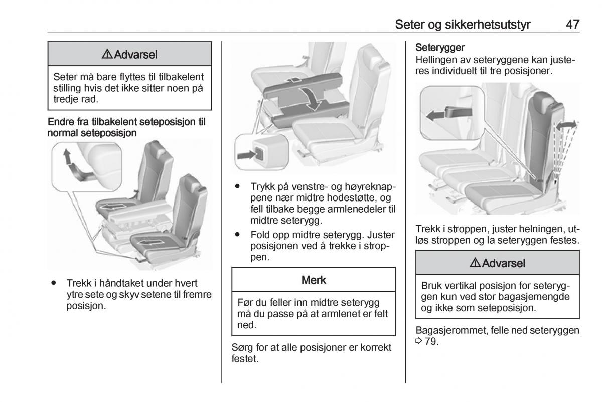 manual  Opel Zafira C Tourer bruksanvisningen / page 49