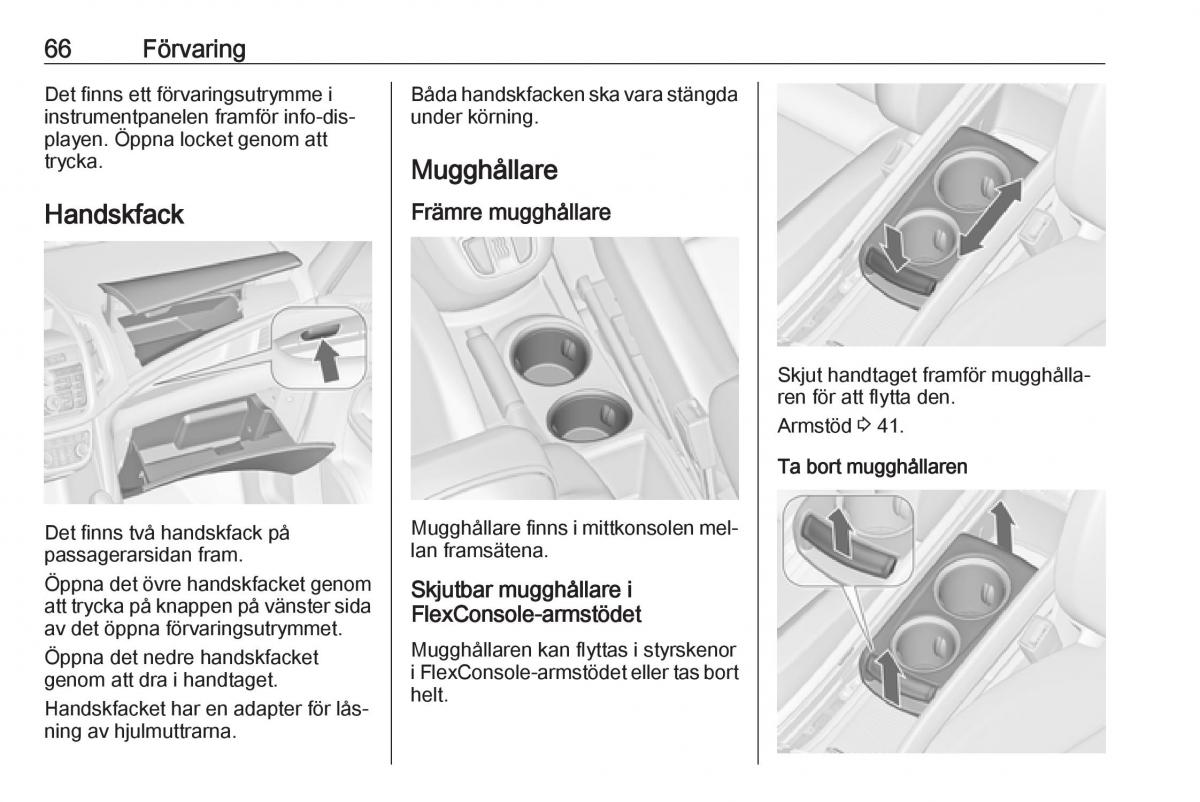 Opel Zafira C Tourer instruktionsbok / page 68