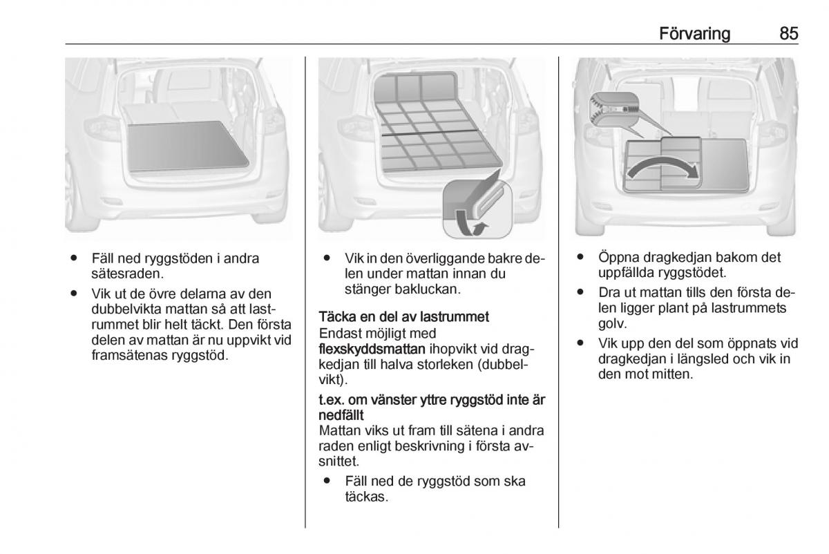 Opel Zafira C Tourer instruktionsbok / page 87