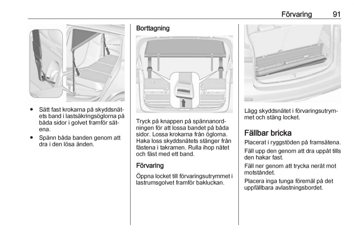 Opel Zafira C Tourer instruktionsbok / page 93