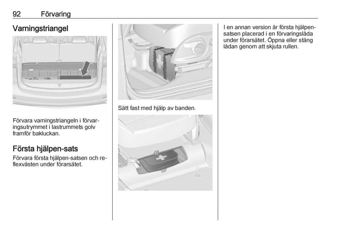 Opel Zafira C Tourer instruktionsbok / page 94