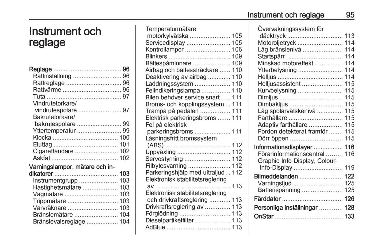 Opel Zafira C Tourer instruktionsbok / page 97