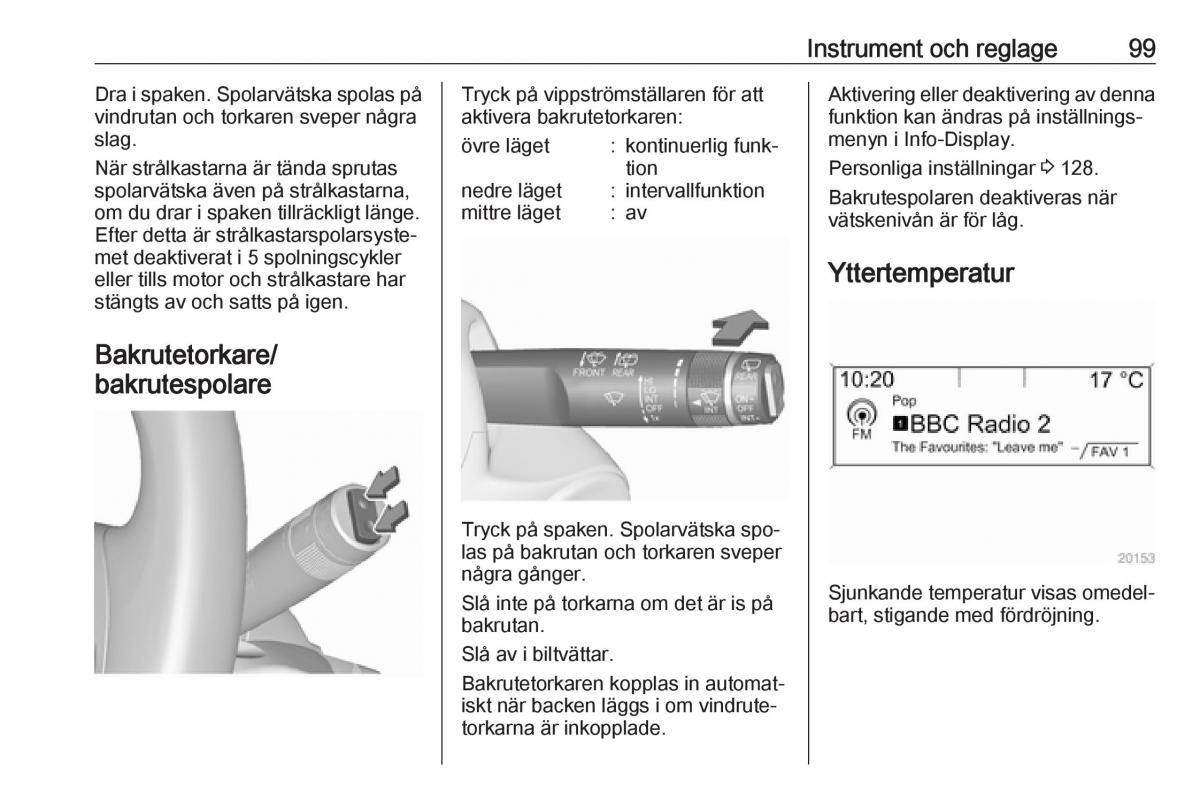 Opel Zafira C Tourer instruktionsbok / page 101