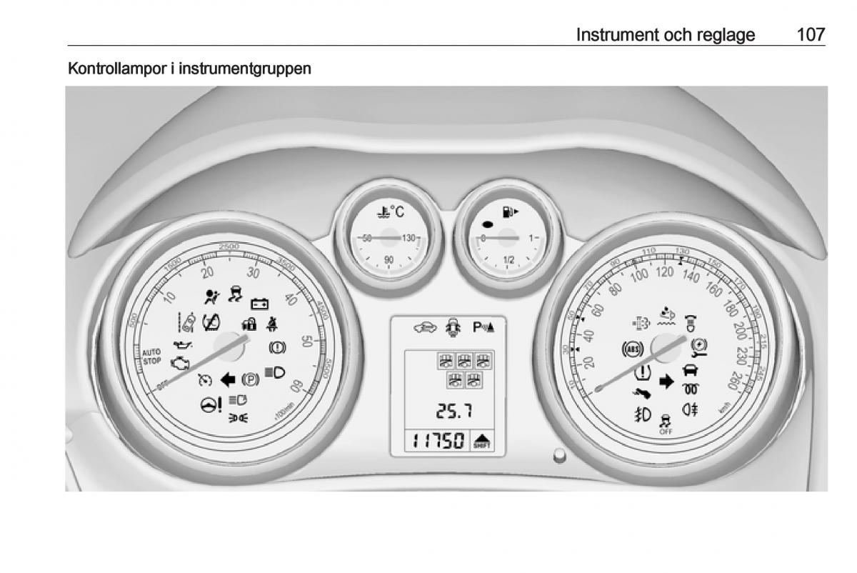 Opel Zafira C Tourer instruktionsbok / page 109