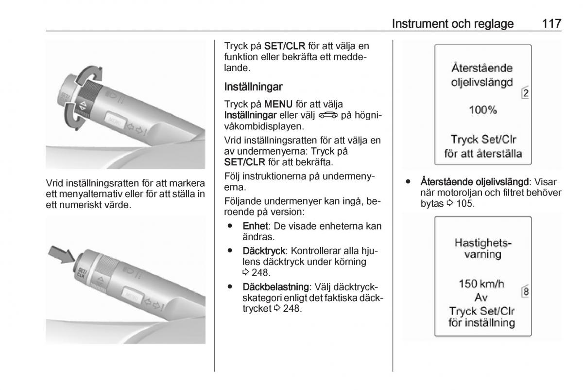 Opel Zafira C Tourer instruktionsbok / page 119