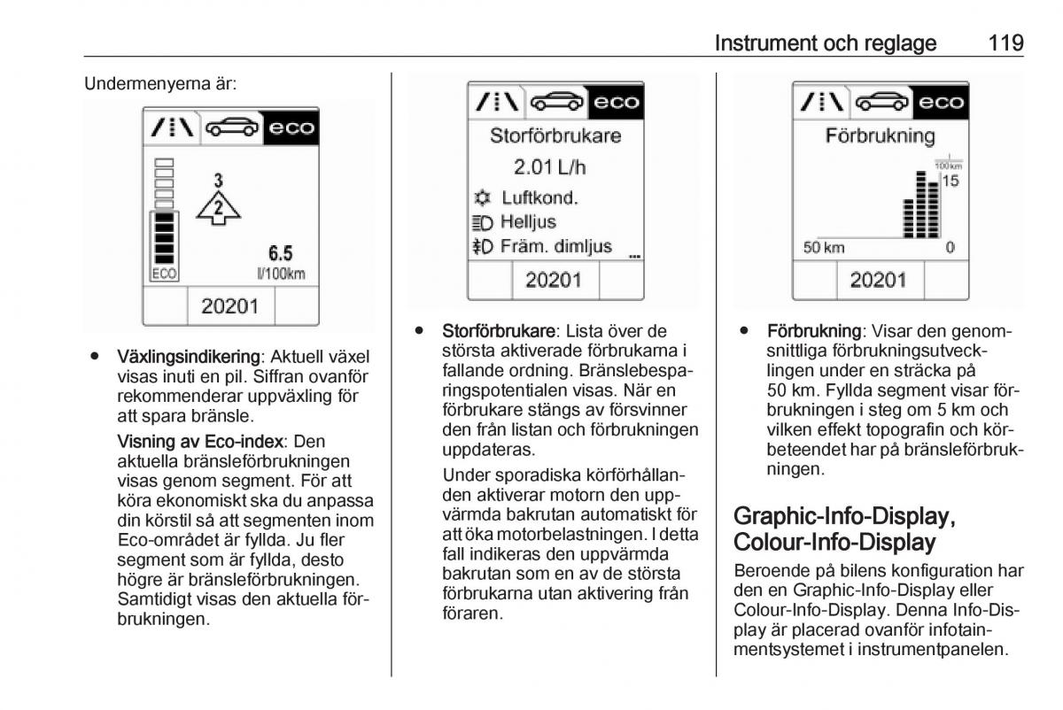 Opel Zafira C Tourer instruktionsbok / page 121