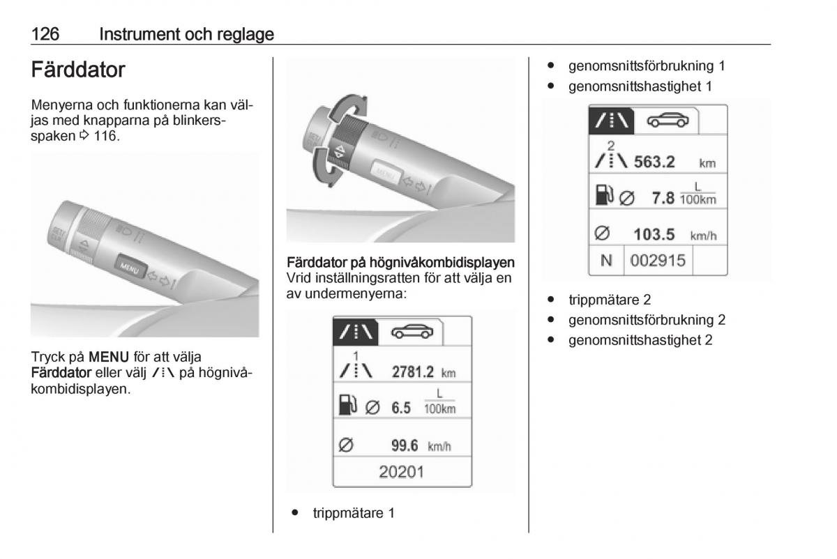 Opel Zafira C Tourer instruktionsbok / page 128