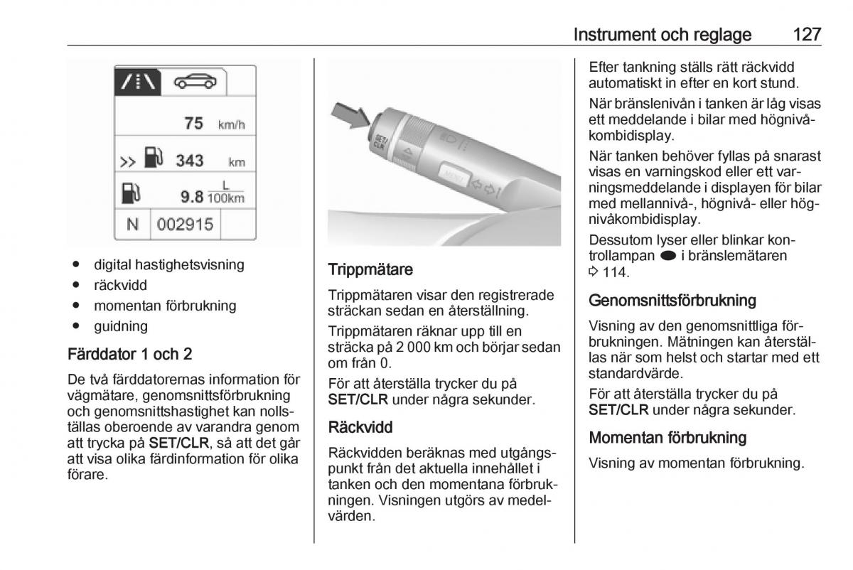 Opel Zafira C Tourer instruktionsbok / page 129