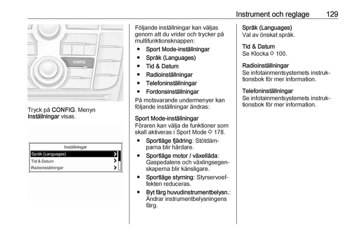 Opel Zafira C Tourer instruktionsbok / page 131