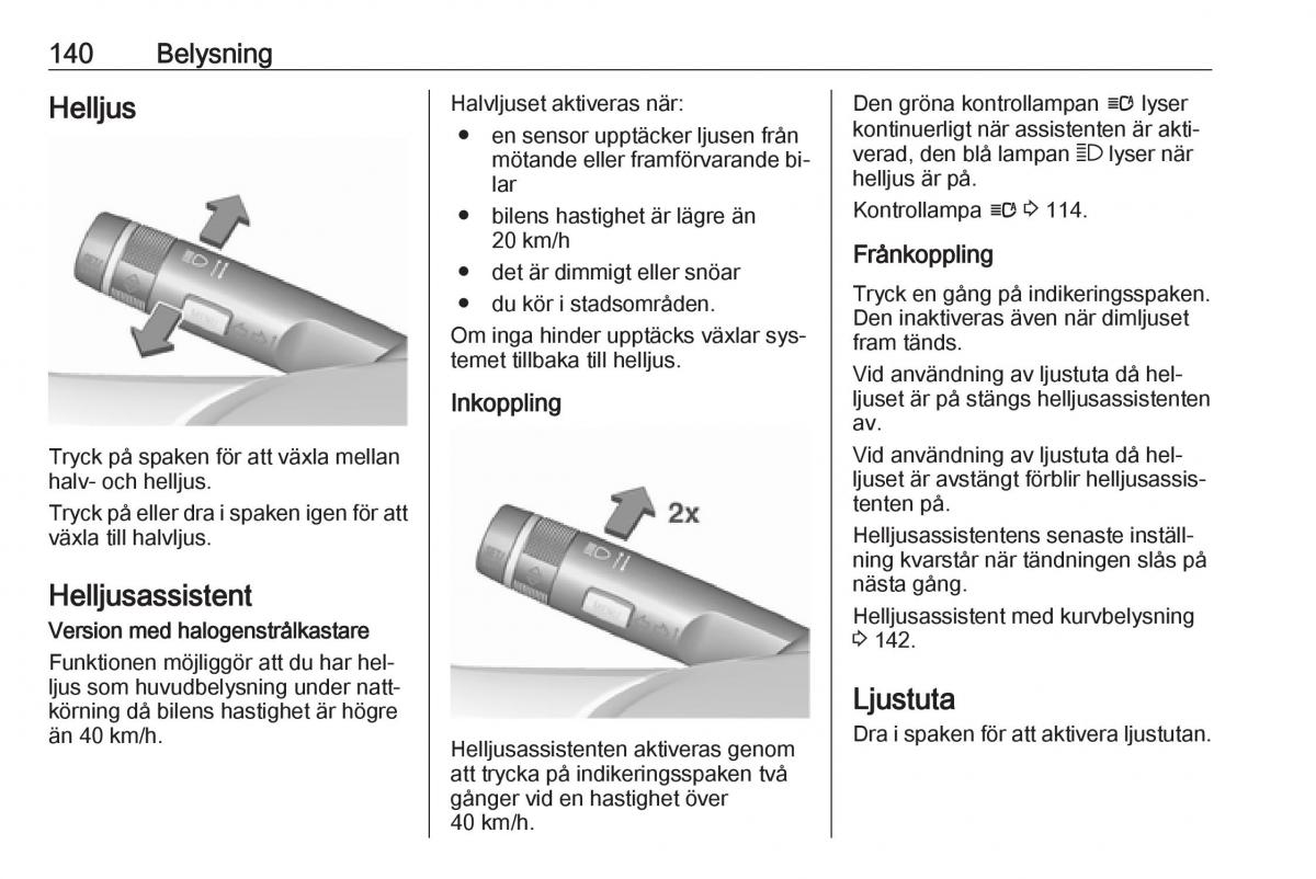 Opel Zafira C Tourer instruktionsbok / page 142